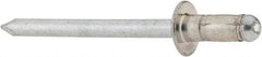 RivetKing - Size 62-63 Dome Head Steel Multi Grip Blind Rivet - Steel Mandrel, 0.047" to 0.187" Grip, 3/8" Head Diam, 0.192" to 0.196" Hole Diam, 0.413" Length Under Head, 3/16" Body Diam - Apex Tool & Supply