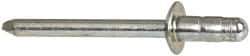 RivetKing - Size 63-64 Dome Head Steel Multi Grip Blind Rivet - Steel Mandrel, 0.156" to 1/4" Grip, 3/8" Head Diam, 0.192" to 0.196" Hole Diam, 0.512" Length Under Head, 3/16" Body Diam - Apex Tool & Supply