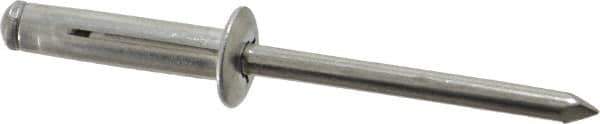 RivetKing - Size 0625 Dome Head Aluminum Tri Folding Blind Rivet - Aluminum Mandrel, 0.04" to 0.354" Grip, 0.386" Head Diam, 0.196" to 0.209" Hole Diam, 0.906" Length Under Head, 3/16" Body Diam - Apex Tool & Supply
