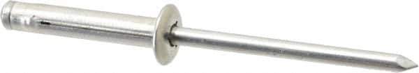 RivetKing - Size 0630 Dome Head Aluminum Tri Folding Blind Rivet - Aluminum Mandrel, 0.157" to 0.472" Grip, 0.386" Head Diam, 0.196" to 0.209" Hole Diam, 1.07" Length Under Head, 3/16" Body Diam - Apex Tool & Supply