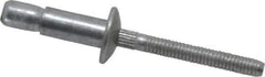 RivetKing - Size 86 Dome Head Aluminum Structural with Locking Stem Blind Rivet - Aluminum Mandrel, 0.08" to 3/8" Grip, 0.525" Head Diam, 0.261" to 0.272" Hole Diam, 0.56" Length Under Head, 1/4" Body Diam - Apex Tool & Supply