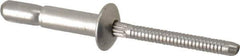 RivetKing - Size 67 Dome Head Stainless Steel Structural with Locking Stem Blind Rivet - Stainless Steel Mandrel, 0.214" to 0.437" Grip, 0.385" Head Diam, 0.194" to 0.204" Hole Diam, 0.572" Length Under Head, 3/16" Body Diam - Apex Tool & Supply