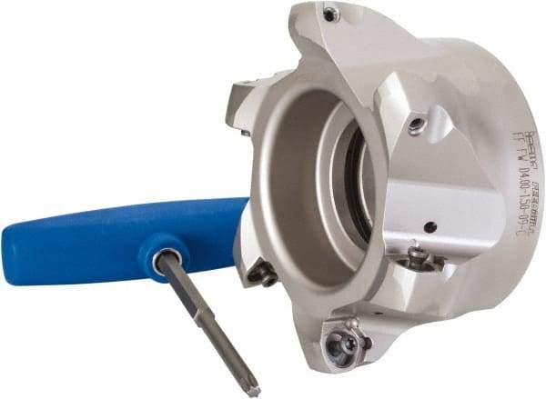 Iscar - 6 Inserts, 4" Cutter Diam, 0.08" Max Depth of Cut, Indexable High-Feed Face Mill - 1-1/2" Arbor Hole Diam, 2" High, FF FW Toolholder, FF WO..09 Inserts, Series FeedMill - Apex Tool & Supply