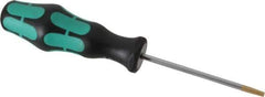 Wera - T15 Torx Driver - 3-5/32" Blade Length, 7" OAL, Ergonomic Handle - Apex Tool & Supply