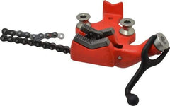 Ridgid - 1/8 to 4" Pipe Capacity, Manual Chain Vise - Bolt Down, Cast Iron, Model Number BC410 - Apex Tool & Supply