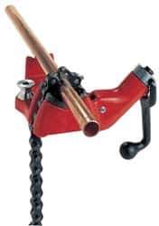 Ridgid - 1/4 to 6" Pipe Capacity, Manual Chain Vise - Bolt Down, Cast Iron, Model Number BC610 - Apex Tool & Supply