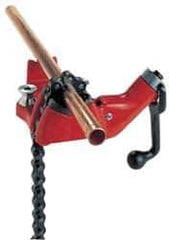 Ridgid - 1/4 to 6" Pipe Capacity, Manual Chain Vise - Bolt Down, Cast Iron, Model Number BC610 - Apex Tool & Supply