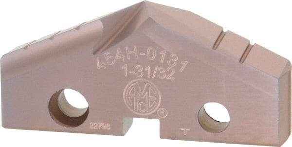 Allied Machine and Engineering - 1-31/32" Diam x 5/16" Thick, Seat Code 4, 132° Included Angle Spade Drill Insert - AM200 Coated, Cobalt, Grade Super Cobalt, Series GEN2 T-A - Apex Tool & Supply