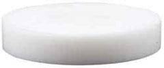 Made in USA - 2 Inch Diameter, 1/2 Inch Thick, Plastic Disc - White, PTFE Virgin - Apex Tool & Supply