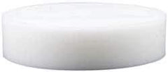 Made in USA - 2 Inch Diameter, 1 Inch Thick, Plastic Disc - White, PTFE Virgin - Apex Tool & Supply