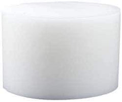 Made in USA - 4 Inch Diameter, 2 Inch Thick, Plastic Disc - White, PTFE Virgin - Apex Tool & Supply