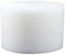 Made in USA - 4 Inch Diameter, 1-1/2 Inch Thick, Plastic Disc - White, PTFE Virgin - Apex Tool & Supply