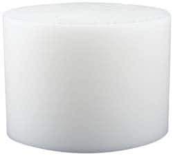 Made in USA - 6 Inch Diameter, 2 Inch Thick, Plastic Disc - White, PTFE Virgin - Apex Tool & Supply