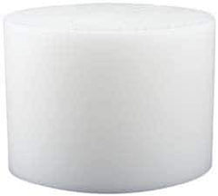 Made in USA - 6 Inch Diameter, 1-1/2 Inch Thick, Plastic Disc - White, PTFE Virgin - Apex Tool & Supply