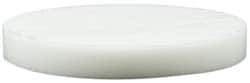 Made in USA - 4 Inch Diameter, 1/2 Inch Thick, Plastic Disc - White, PTFE Virgin - Apex Tool & Supply