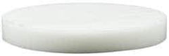 Made in USA - 4 Inch Diameter, 1/2 Inch Thick, Plastic Disc - White, PTFE Virgin - Apex Tool & Supply