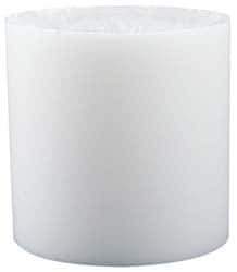 Made in USA - 4 Inch Diameter, 1 Inch Thick, Plastic Disc - White, PTFE Virgin - Apex Tool & Supply