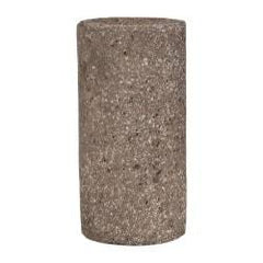 Norton - Type 18, 1-1/2" Max Diam, 3" Head Thickness, 20 Grit Square Tip Plug - Zirconia Alumina, Very Coarse Grade, 5/8-11 Shank Thread - Apex Tool & Supply