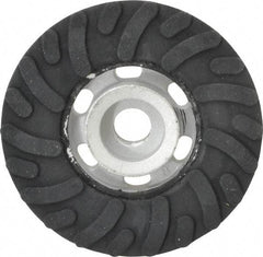 Norton - 4" Diam Locking Nut Disc Backing Pad - Medium Density, 12,000 RPM - Apex Tool & Supply