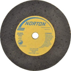 Norton - 4" Diam x 3/8" Hole x 1/4" Thick, R Hardness, 24 Grit Surface Grinding Wheel - Aluminum Oxide, Type 1, Very Coarse Grade, 15,280 Max RPM, No Recess - Apex Tool & Supply