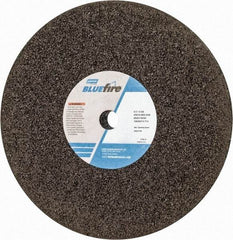 Norton - 8" Diam x 5/8" Hole x 1" Thick, Q Hardness, 16 Grit Surface Grinding Wheel - Zirconia Alumina, Type 1, Very Coarse Grade, 6,000 Max RPM, No Recess - Apex Tool & Supply