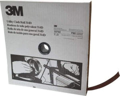 3M - 1" x 50 Yd 80 Grit Aluminum Oxide Cloth Roll - Medium Grade, J Weighted Backing - Apex Tool & Supply