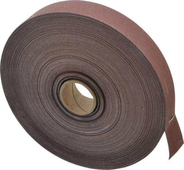 3M - 1" x 50 Yd 320 Grit Aluminum Oxide Cloth Roll - Extra Fine Grade, J Weighted Backing - Apex Tool & Supply