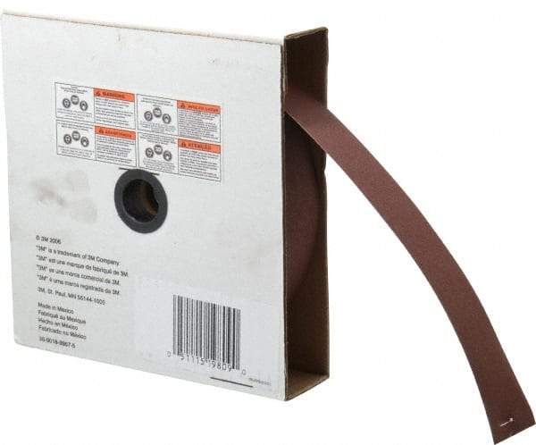 3M - 1-1/2" x 50 Yd 120 Grit Aluminum Oxide Cloth Roll - Fine Grade, J Weighted Backing - Apex Tool & Supply