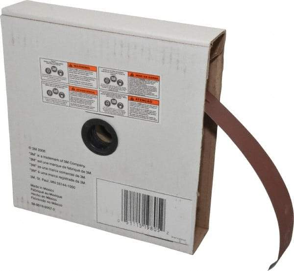 3M - 1-1/2" x 50 Yd 240 Grit Aluminum Oxide Cloth Roll - Very Fine Grade, J Weighted Backing - Apex Tool & Supply