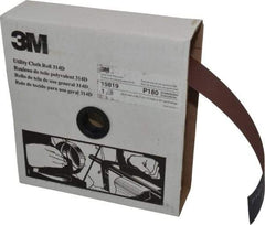 3M - 2" x 50 Yd 180 Grit Aluminum Oxide Cloth Roll - Very Fine Grade, J Weighted Backing - Apex Tool & Supply
