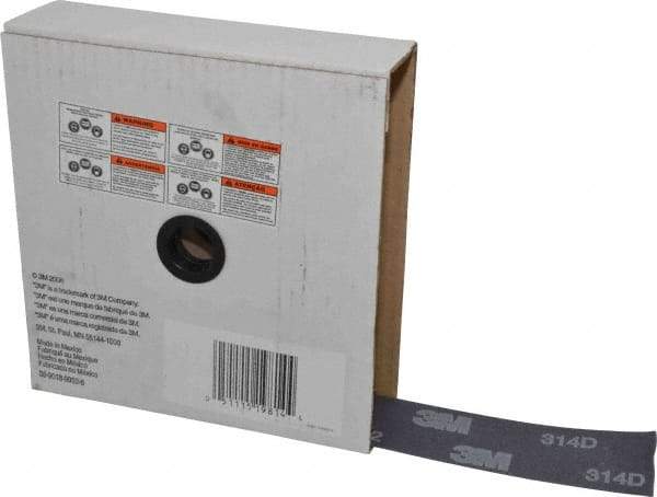3M - 2" x 50 Yd 400 Grit Aluminum Oxide Cloth Roll - Extra Fine Grade, J Weighted Backing - Apex Tool & Supply