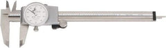 TESA Brown & Sharpe - 0" to 6" Range, 0.001" Graduation, 0.1" per Revolution, Dial Caliper - White Face, 40mm Jaw Length - Apex Tool & Supply
