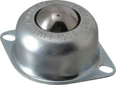 SKF - Oval, Carbon Steel Ball Transfer - 30.5mm Mount Height, 120 Lb. Capacity - Apex Tool & Supply