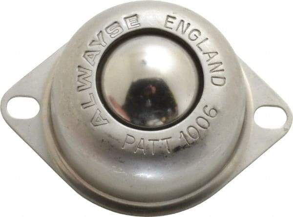 SKF - Oval, Stainless Steel Ball Transfer - 30.5mm Mount Height, 120 Lb. Capacity - Apex Tool & Supply