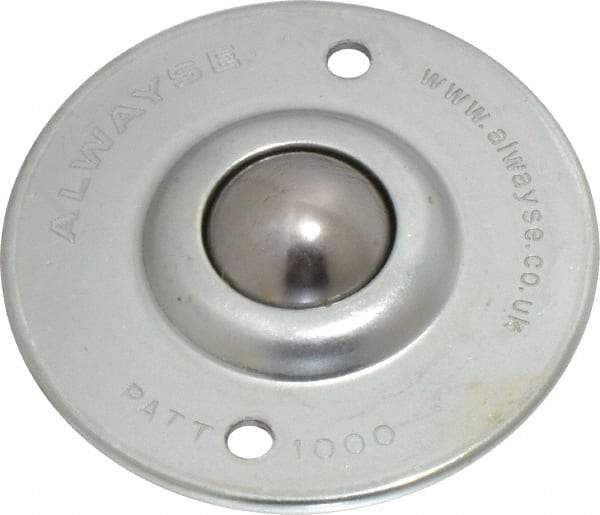 SKF - Round, Carbon Steel Ball Transfer - 14.2mm Mount Height, 120 Lb. Capacity - Apex Tool & Supply