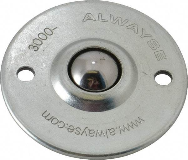 SKF - Round, Carbon Steel Ball Transfer - 10mm Mount Height, 55 Lb. Capacity - Apex Tool & Supply