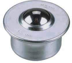 SKF - Round, Stainless Steel Ball Transfer - 9.8mm Mount Height, 198 Lb. Capacity - Apex Tool & Supply
