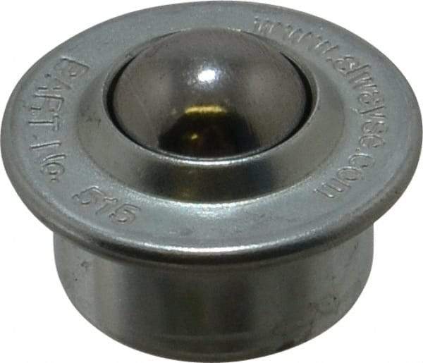 SKF - Round, Carbon Steel Ball Transfer - 9.5mm Mount Height, 100 Lb. Capacity - Apex Tool & Supply