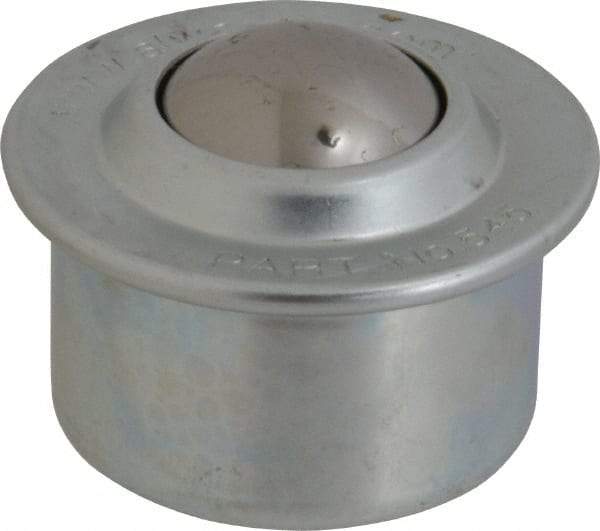 SKF - Round, Carbon Steel Ball Transfer - 19mm Mount Height, 1,210 Lb. Capacity - Apex Tool & Supply