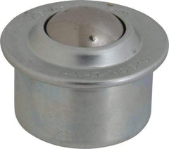 SKF - Round, Carbon Steel Ball Transfer - 19mm Mount Height, 1,210 Lb. Capacity - Apex Tool & Supply