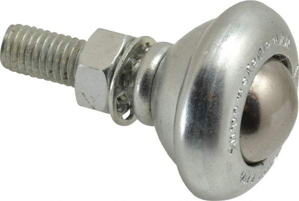 SKF - Round, Carbon Steel Ball Transfer - 24.6mm Mount Height, 55 Lb. Capacity - Apex Tool & Supply