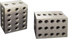 Value Collection - 0.0003 Squareness Per Inch, Hardened Steel, 2-3-4 Block with 23 Hole Setup Block - 0.0001 to 0.0007 Inch Overall Tolerance, 3/8 - 16 Inch Tapped Hole Size, 56-60 HRC Hardness, Sold As Matched Pair - Apex Tool & Supply