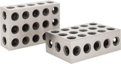 Value Collection - 0.0003 Squareness Per Inch, Hardened Steel, 2-4-6 Block with 23 Hole Setup Block - 0.0001 to 0.0007 Inch Overall Tolerance, 5/8-11 Inch Tapped Hole Size, 56-60 HRC Hardness, Sold As Matched Pair - Apex Tool & Supply