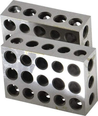 Suburban Tool - 0.0001 Squareness Per Inch, Hardened Steel, 1-2-3 Block with 23 Hole Setup Block - 3/8 - 16 Inch Tapped Hole Size, Sold As Matched Pair - Apex Tool & Supply