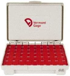 Vermont Gage - 55 Piece, 0.006-0.06 Inch Diameter Plug and Pin Gage Set - Minus 0.0002 Inch Tolerance, Class ZZ - Apex Tool & Supply
