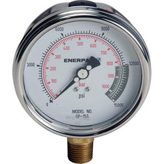 Enerpac - Hydraulic Pressure Gages & Adapters Type: Dry Gauge Pressure Rating: 15000 - Apex Tool & Supply
