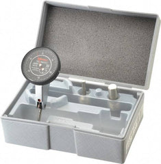 Mitutoyo - 0.06 Inch Range, 0.0005 Inch Dial Graduation, Horizontal Dial Test Indicator - 1.5748 Inch Black Dial, 0-15-0 Dial Reading, Accurate to 0.0005 Inch - Apex Tool & Supply
