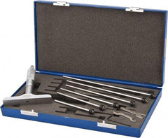 Fowler - 0 to 6" Range, 6 Rod, Satin Chrome Finish Mechanical Depth Micrometer - Ratchet Stop Thimble, 4" Base Length, 0.01mm Graduation, 0.176" Rod Diam - Apex Tool & Supply