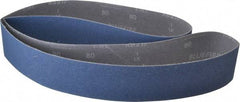 Norton - 2-1/2" Wide x 60" OAL, 80 Grit, Zirconia Alumina Abrasive Belt - Zirconia Alumina, Medium, Coated, Y Weighted Cloth Backing, Dry, Series R821 - Apex Tool & Supply