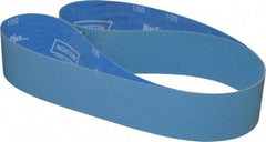 Norton - 2-1/2" Wide x 60" OAL, 100 Grit, Zirconia Alumina Abrasive Belt - Zirconia Alumina, Fine, Coated, X Weighted Cloth Backing, Series R823 - Apex Tool & Supply